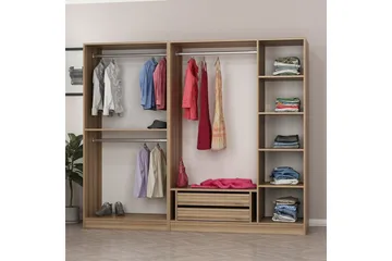 Fruitland Garderobe 225 cm - Brun - Opbevaring - Tøjopbevaring - Garderobeskabe
