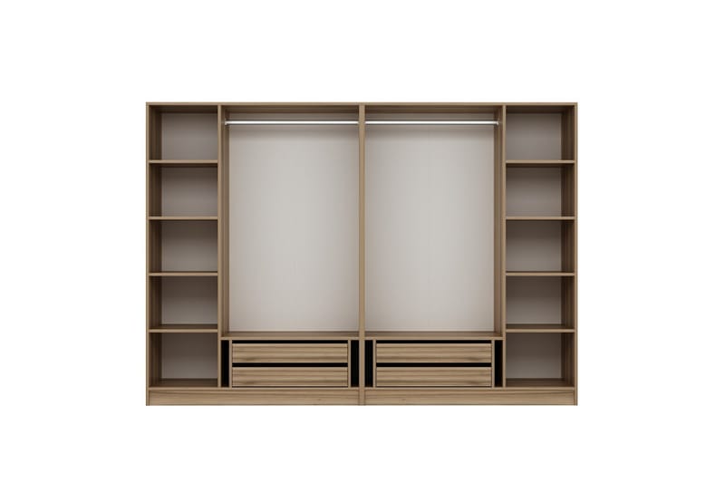 Fruitland Garderobe 225 cm - Brun - Opbevaring - Tøjopbevaring - Garderobeskabe