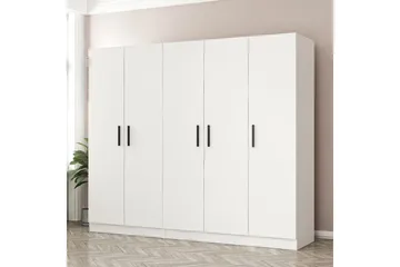 Fruitland Garderobe 225 cm - Hvid - Opbevaring - Tøjopbevaring - Garderobeskabe