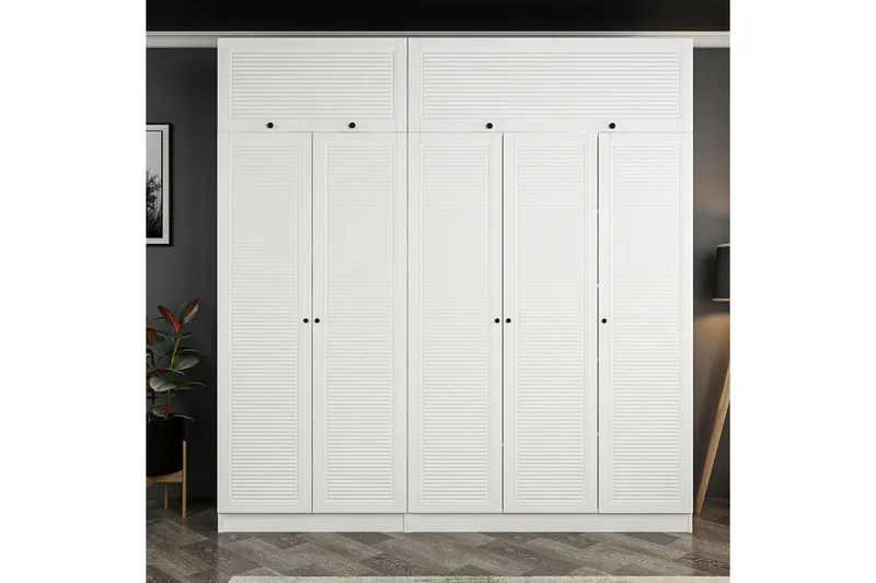 Fruitland Garderobe 225 cm, Hvid