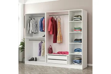 Fruitland Garderobe 225 cm - Hvid - Opbevaring - Tøjopbevaring - Garderobeskabe