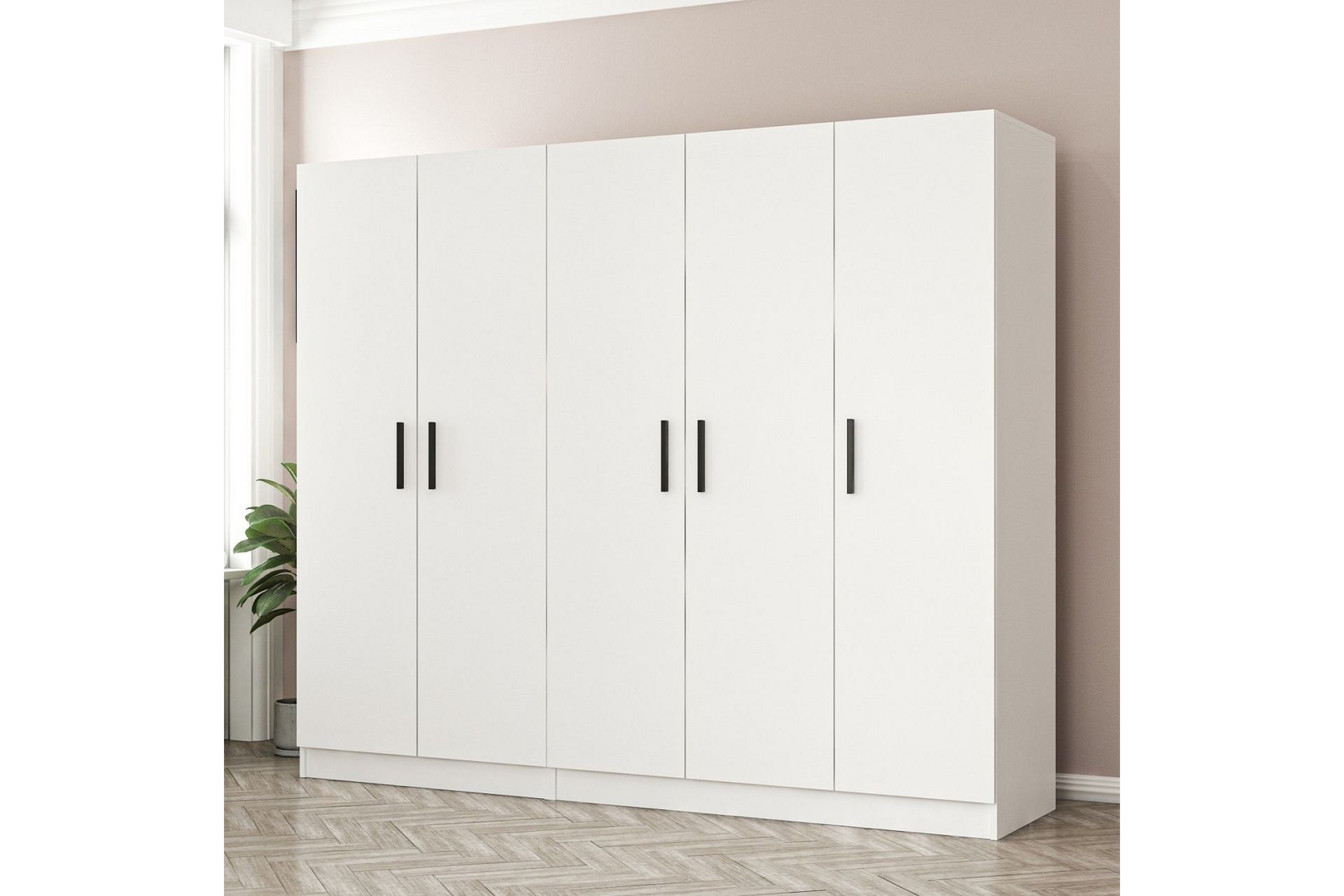 Fruitland Garderobe 225 cm - Hvid - Opbevaring - Tøjopbevaring - Garderobeskabe