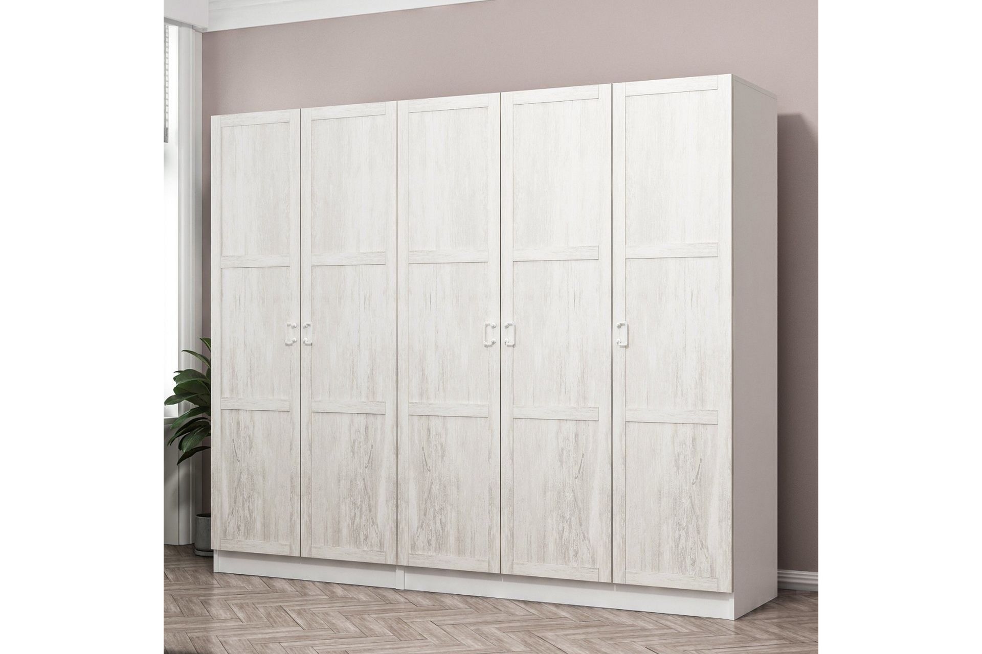 Fruitland Garderobe 225 cm - Hvid - Opbevaring - Tøjopbevaring - Garderobeskabe