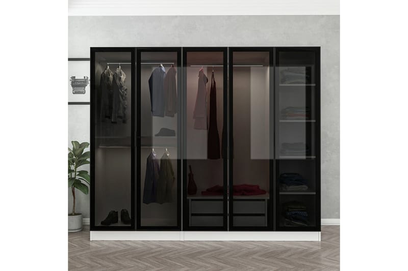 Fruitland Garderobe 225 cm - Hvid - Garderobeskabe - Garderobeskab & klædeskab