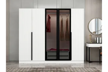 Fruitland Garderobe 225 cm - Hvid - Opbevaring - Tøjopbevaring - Garderobeskabe