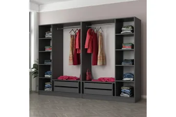 Fruitland Garderobe 270 cm - Antracit - Opbevaring - Tøjopbevaring - Garderobeskabe