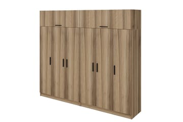 Fruitland Garderobe 270 cm - Brun - Opbevaring - Tøjopbevaring - Garderobeskabe