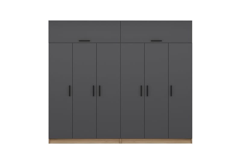 Fruitland Garderobe 270 cm - Grå/Brun - Opbevaring - Tøjopbevaring - Garderobeskabe