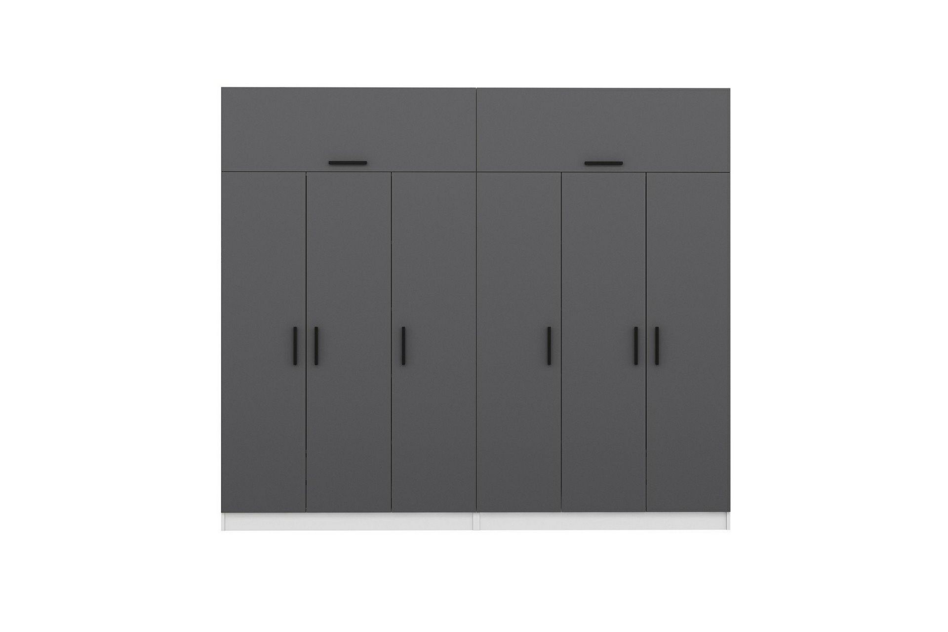 Fruitland Garderobe 270 cm - Grå/Hvid - Opbevaring - Tøjopbevaring - Garderobeskabe