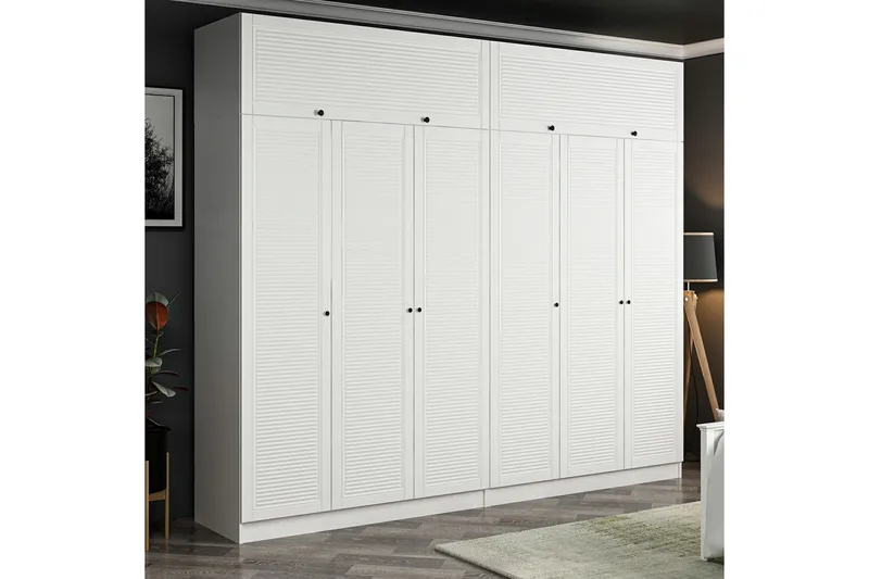 Fruitland Garderobe 270 cm - Hvid - Opbevaring - Tøjopbevaring - Garderobeskabe