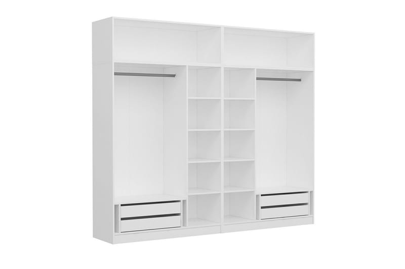 Fruitland Garderobe 270 cm - Hvid - Opbevaring - Tøjopbevaring - Garderobeskabe