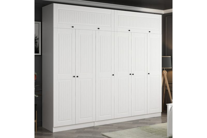 Fruitland Garderobe 270 cm - Hvid - Opbevaring - Tøjopbevaring - Garderobeskabe