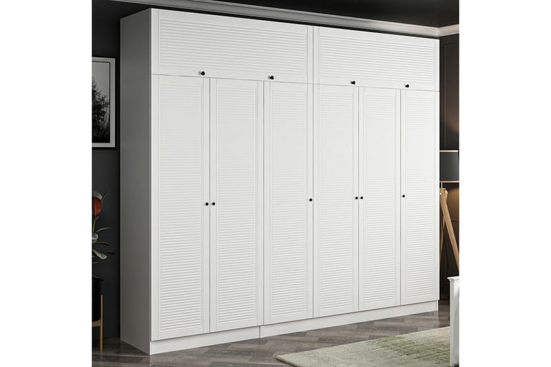 Fruitland Garderobe 270 cm - Hvid - Opbevaring - Tøjopbevaring - Garderobeskabe