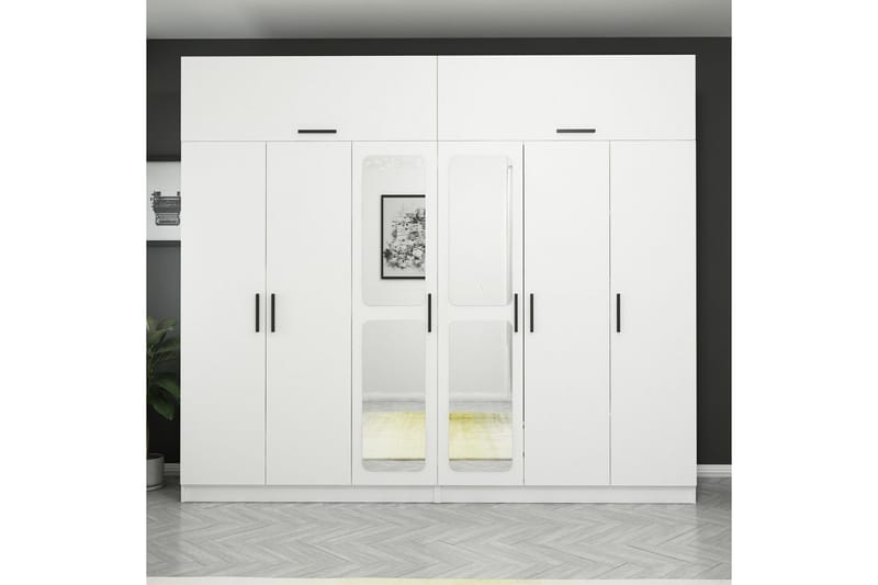 Fruitland Garderobe 270 cm - Hvid - Opbevaring - Tøjopbevaring - Garderobeskabe