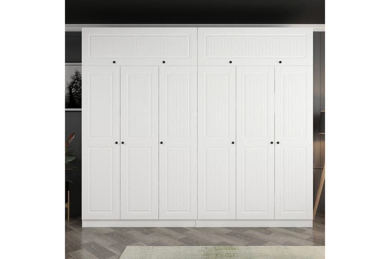 Fruitland Garderobe 270 cm - Hvid - Garderobeskabe - Garderobeskab & klædeskab