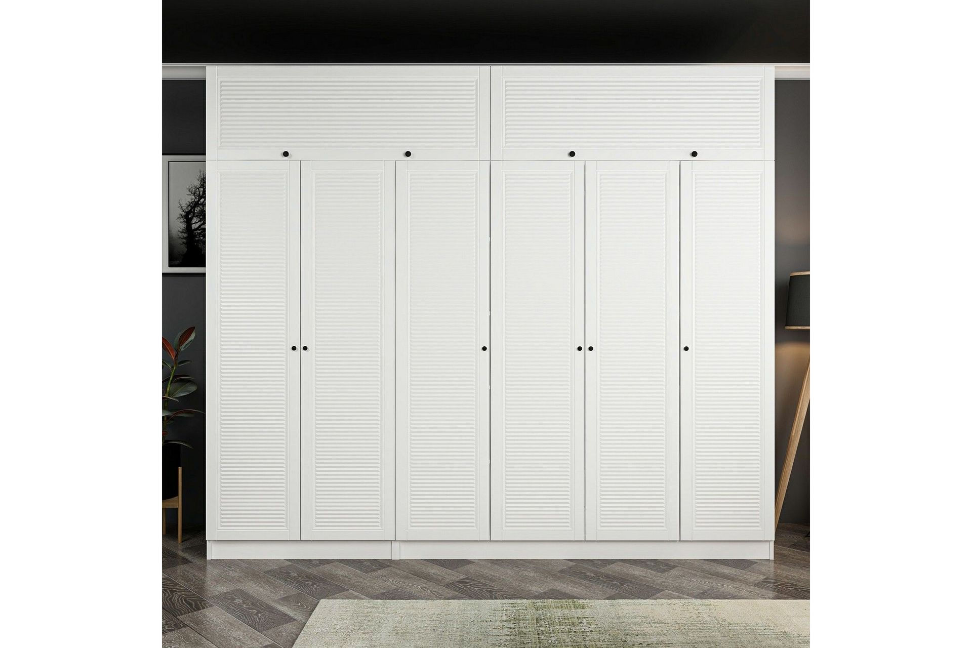Fruitland Garderobe 270 cm - Hvid - Opbevaring - Tøjopbevaring - Garderobeskabe