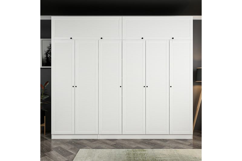 Fruitland Garderobe 270 cm - Hvid - Garderobeskabe - Garderobeskab & klædeskab