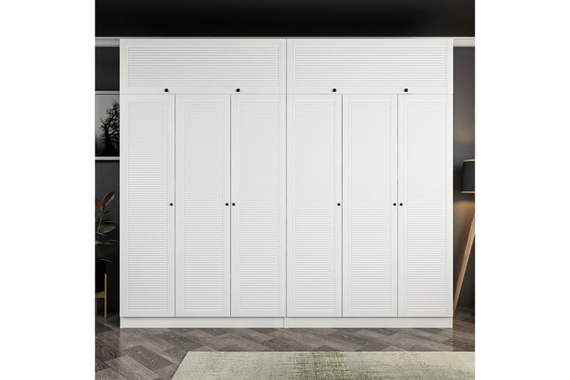 Fruitland Garderobe 270 cm - Hvid - Garderobeskabe - Garderobeskab & klædeskab