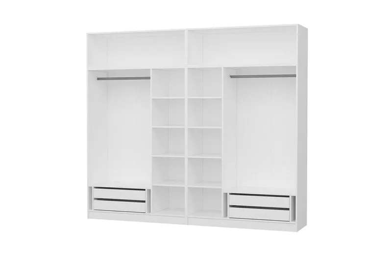 Fruitland Garderobe 270 cm - Hvid - Opbevaring - Tøjopbevaring - Garderobeskabe
