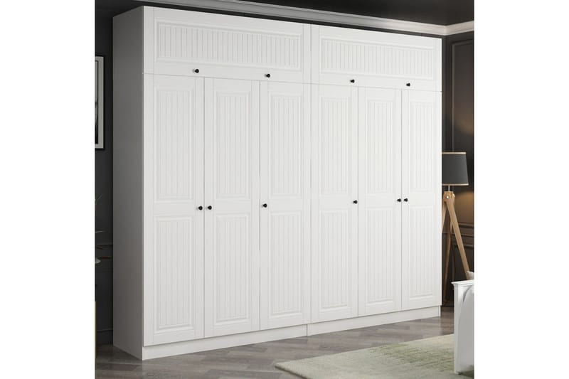 Fruitland Garderobe 270 cm - Hvid - Opbevaring - Tøjopbevaring - Garderobeskabe