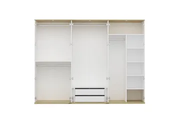 Fruitland Garderobe 270x206 cm - Hvid - Opbevaring - Tøjopbevaring - Garderobeskabe