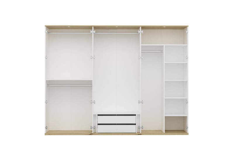Fruitland Garderobe 270x206 cm - Hvid - Opbevaring - Tøjopbevaring - Garderobeskabe