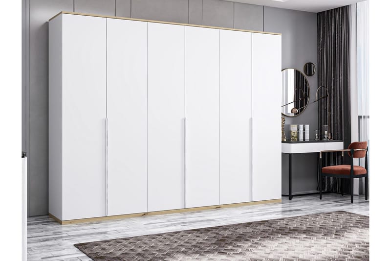 Fruitland Garderobe 270x206 cm - Hvid - Opbevaring - Tøjopbevaring - Garderobeskabe