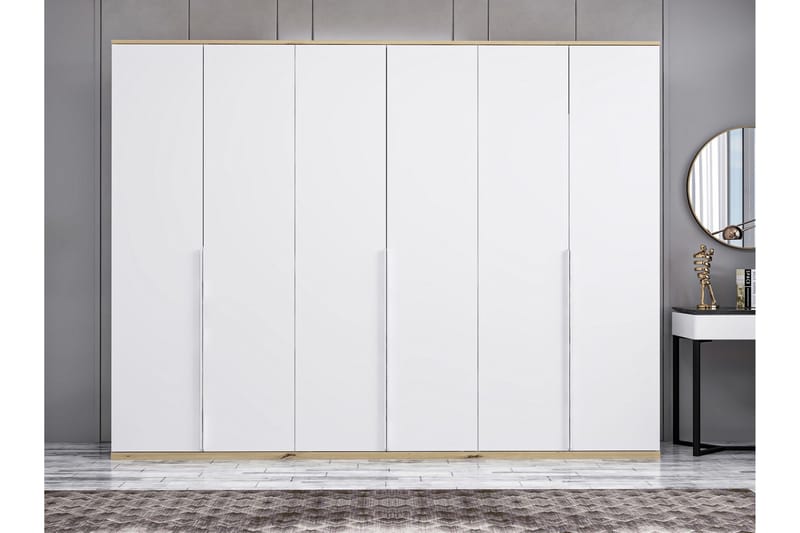 Fruitland Garderobe 270x206 cm - Hvid - Opbevaring - Tøjopbevaring - Garderobeskabe