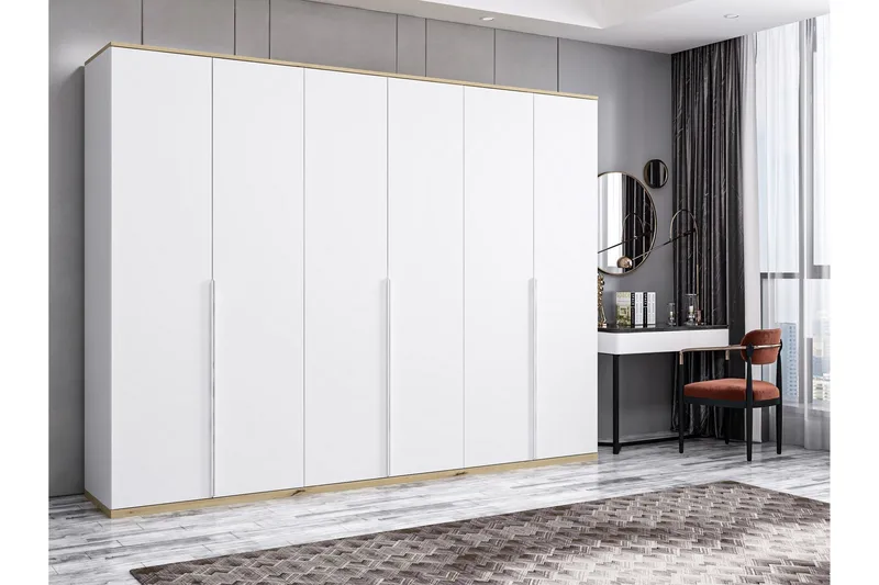 Fruitland Garderobe 270x206 cm, Hvid