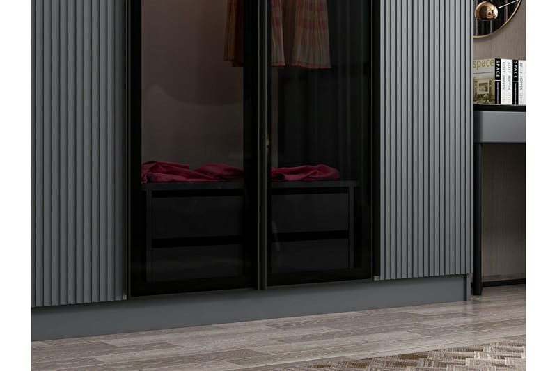 Fruitland Garderobe 315 cm - Antracit - Opbevaring - Tøjopbevaring - Garderobeskabe