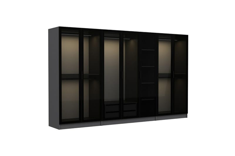 Fruitland Garderobe 315 cm - Antracit - Opbevaring - Tøjopbevaring - Garderobeskabe