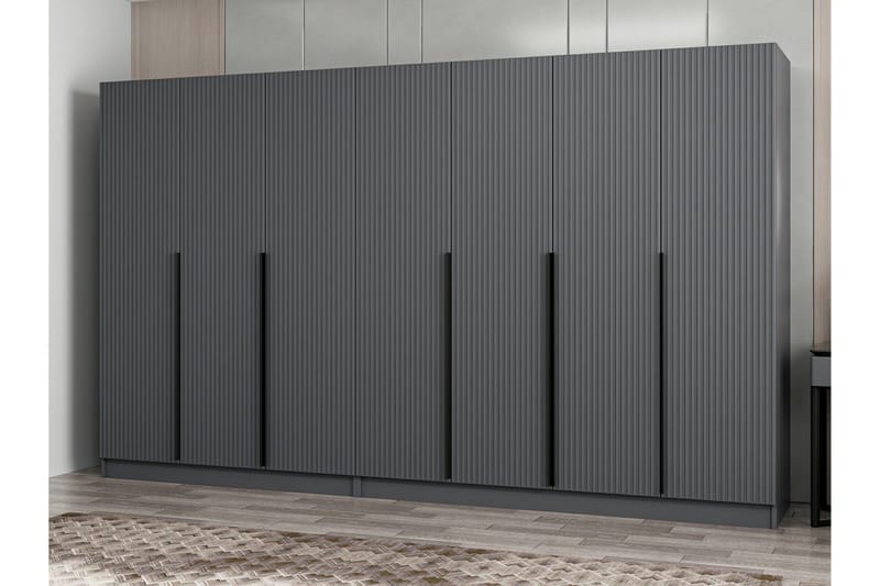 Fruitland Garderobe 315 cm - Antracit - Opbevaring - Tøjopbevaring - Garderobeskabe