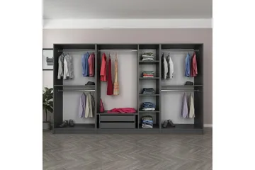 Fruitland Garderobe 315 cm - Antracit - Opbevaring - Tøjopbevaring - Garderobeskabe