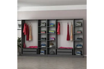 Fruitland Garderobe 315 cm - Antracit - Opbevaring - Tøjopbevaring - Garderobeskabe