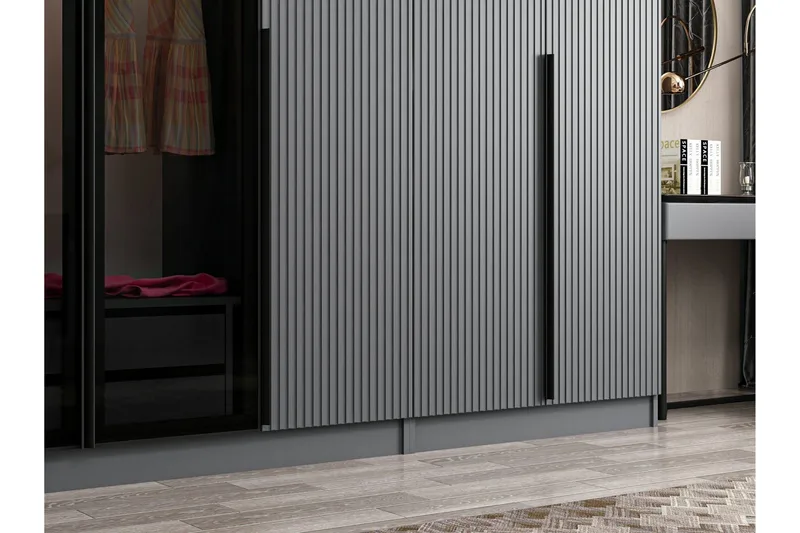 Fruitland Garderobe 315 cm - Antracit - Opbevaring - Tøjopbevaring - Garderobeskabe