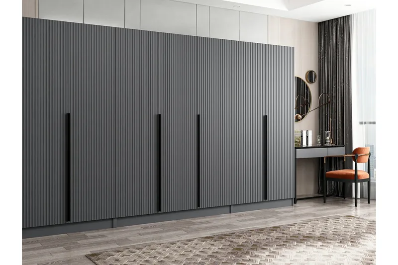 Fruitland Garderobe 315 cm - Antracit - Opbevaring - Tøjopbevaring - Garderobeskabe