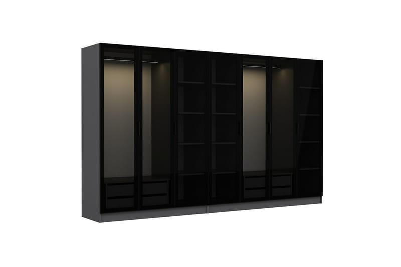 Fruitland Garderobe 315 cm - Antracit - Opbevaring - Tøjopbevaring - Garderobeskabe