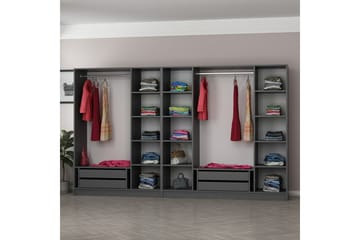 Fruitland Garderobe 315 cm - Antracit - Opbevaring - Tøjopbevaring - Garderobeskabe