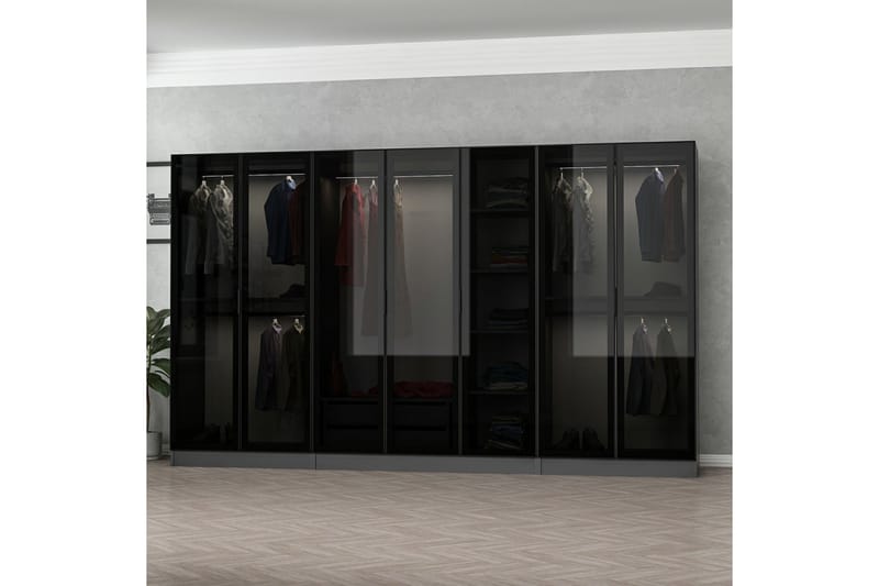 Fruitland Garderobe 315 cm - Antracit - Opbevaring - Tøjopbevaring - Garderobeskabe