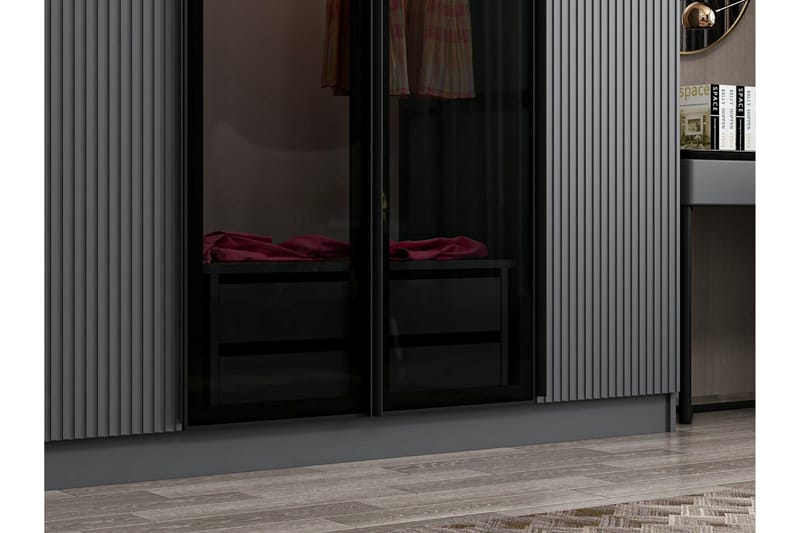 Fruitland Garderobe 315 cm - Antracit - Opbevaring - Tøjopbevaring - Garderobeskabe