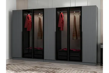 Fruitland Garderobe 315 cm - Antracit - Opbevaring - Tøjopbevaring - Garderobeskabe