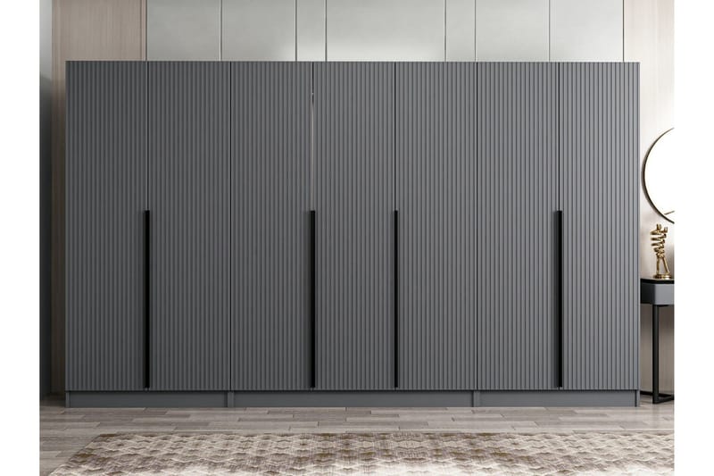 Fruitland Garderobe 315 cm - Antracit - Opbevaring - Tøjopbevaring - Garderobeskabe