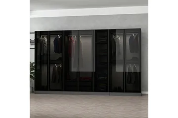 Fruitland Garderobe 315 cm - Antracit - Opbevaring - Tøjopbevaring - Garderobeskabe