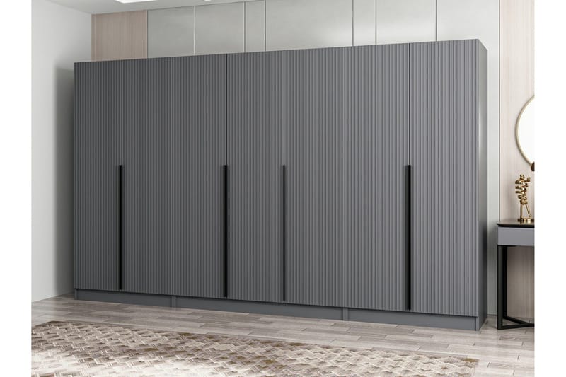 Fruitland Garderobe 315 cm - Antracit - Opbevaring - Tøjopbevaring - Garderobeskabe