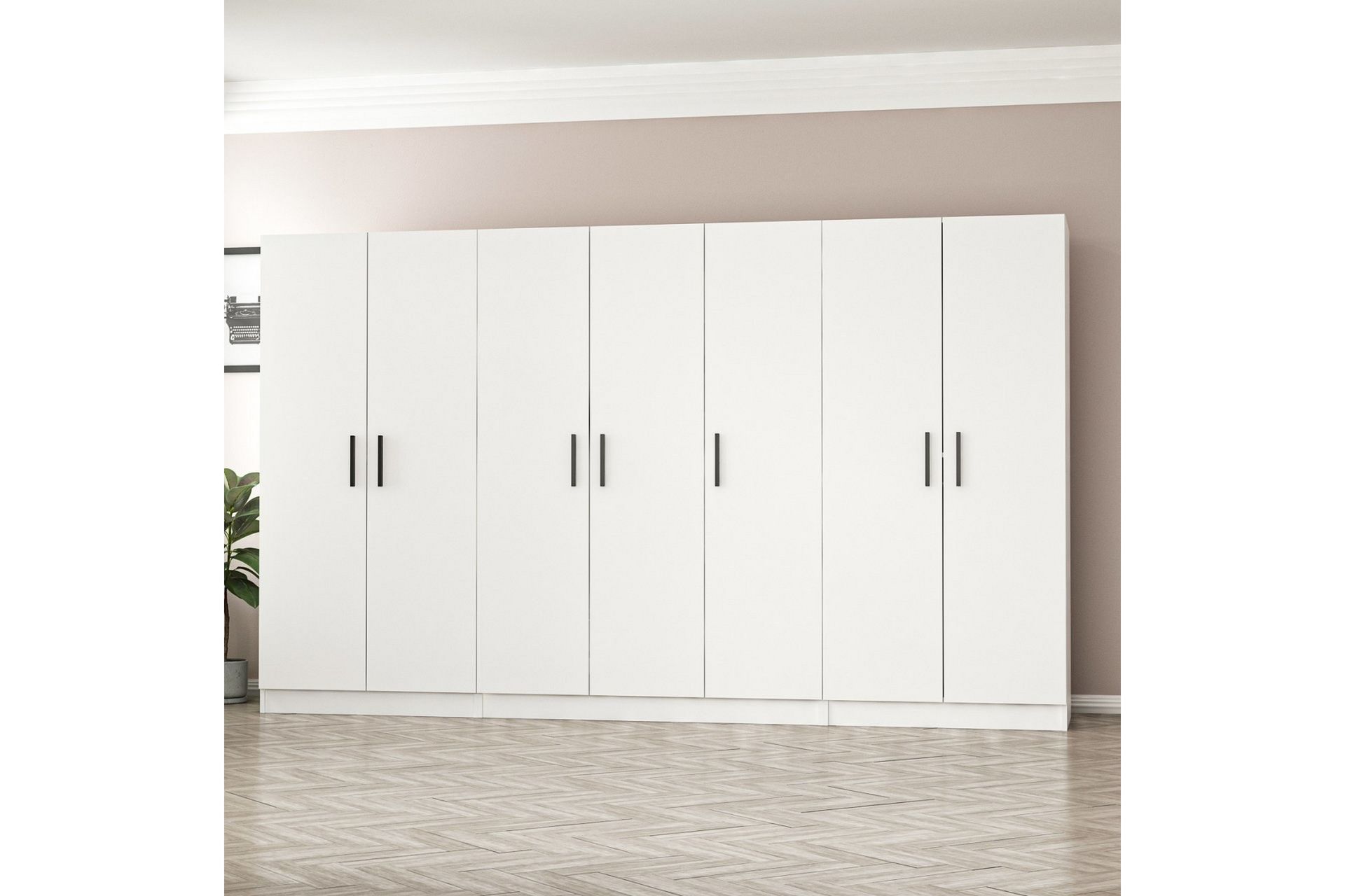 Fruitland Garderobe 315 cm - Hvid - Opbevaring - Tøjopbevaring - Garderobeskabe