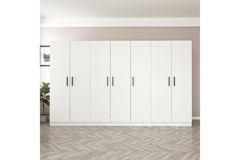 Fruitland Garderobe 315 cm - Hvid - Opbevaring - Tøjopbevaring - Garderobeskabe