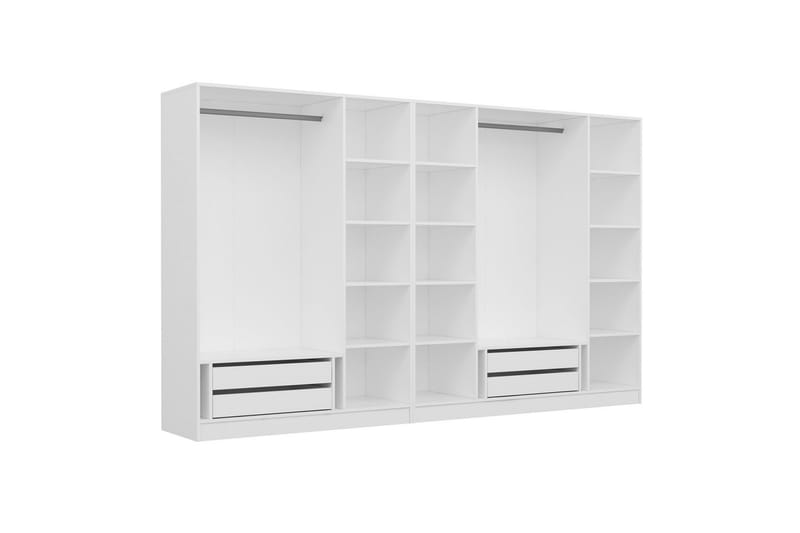 Fruitland Garderobe 315 cm - Hvid - Garderobeskabe - Garderobeskab & klædeskab