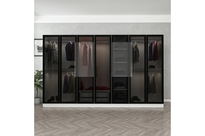 Fruitland Garderobe 315 cm - Hvid - Garderobeskabe - Garderobeskab & klædeskab