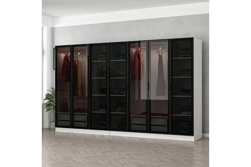 Fruitland Garderobe 315 cm - Hvid - Opbevaring - Tøjopbevaring - Garderobeskabe