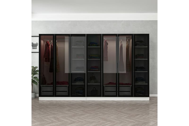 Fruitland Garderobe 315 cm - Hvid - Opbevaring - Tøjopbevaring - Garderobeskabe